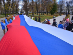 Огромный флаг развернули в Воронеже
