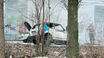Два автомобиля загорелись на улице Владимира Невского в Воронеже