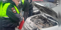 В Воронеже ГАИшник затушил загоревшийся автомобиль - Комсомольская Правда