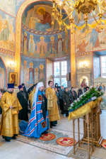 Митрополит Воронежский и Лискинский Леонтий возглавил торжественное богослужение в день престольного праздника соборного храма Алексиево-Акатова монастыря