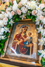 Митрополит Воронежский и Лискинский Леонтий возглавил торжественное богослужение в день престольного праздника соборного храма Алексиево-Акатова монастыря