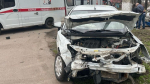 Nissan и ВАЗ столкнулись на перекрёстке в Борисоглебске: пострадали мужчина и женщина