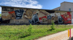 В Панино нарисовали патриотическое граффити к 9 Мая