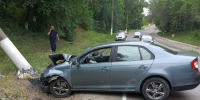 В Верхнем Мамоне водитель иномарки врезался в столб и попал в больницу - РИА Воронеж