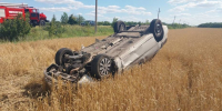 В Воронежской области Chevrolet съехал в поле и перевернулся: пострадали 2 девушки - РИА Воронеж
