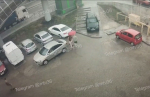 Внедорожник спустился по ступенькам жилого комплекса и возмутил воронежцев