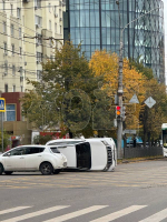 ДТП с перевёртышем произошло на «вафельнице» в Воронеже