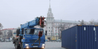 Главную новогоднюю ель начали устанавливать в Воронеже - Обозреватель.Врн