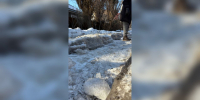 В Воронеже частный сектор на улице 20-летия Октября сковало льдом - ГТРК Воронеж