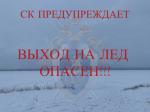 Следственные органы Следственного комитета Российской Федерации по Воронежской области предупреждают: не выходите на тонкий лед!