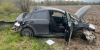 В Воронежской области пьяный водитель Nissan вылетел в кювет и опрокинулся - РИА Воронеж