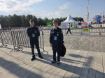 Участие студентов и сотрудников кафедры в обеспечении безопасности полумарафона