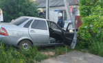 Женщина пострадала в ДТП с препятствием в Воронеже