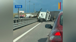 Под Воронежем МАЗ врезался в отбойник и развалился на части