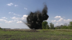 В Воронежской области сняли на видео взрыв 250-килограммовой авиабомбы