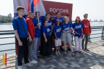 В Воронеже на дамбе Чернавского моста отметили День Государственного флага России
